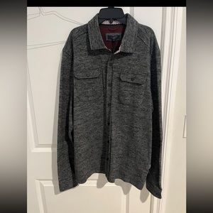 Men’s Ted Baker LS Dobby Charcoal Grey Long Sleeve Wool Blend Overshirt Size: 6